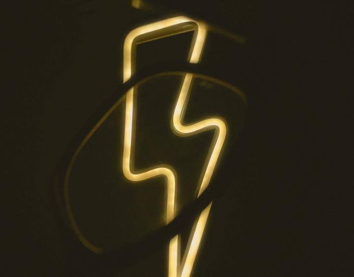 Electricity sign and glasses 