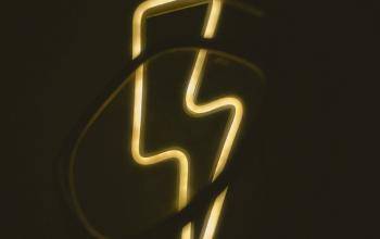 Electricity sign and glasses 