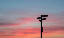 Sunset signpost 